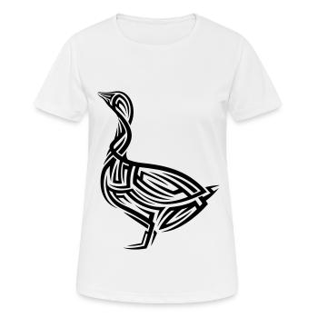 Goose Tribal Tattoo - Women's Breathable T-Shirt - white - Front - AI Model Female 172 dark (172cm)