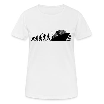 Croisière Evolution - Croisière - Vacances - T-shirt respirant Femme - blanc - Devant - AI Model Female 172 dark (172cm)