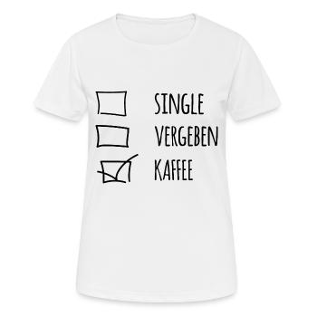 Café Relation État relationnel Café cadeau - T-shirt respirant Femme - blanc - Devant - AI Model Female 172 dark (172cm)
