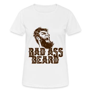 Barbe, barbe, hipster, barbe, cadeau, - T-shirt respirant Femme - blanc - Devant - AI Model Female 172 dark (172cm)