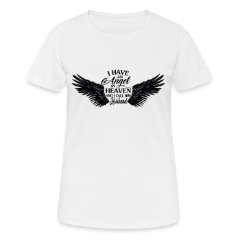 I Have An Angel In Heaven - Women's Breathable T-Shirt - white - Front - AI Model Female 172 dark (172cm)