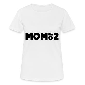 Mom of 2 - Women's Breathable T-Shirt - white - Front - AI Model Female 172 dark (172cm)