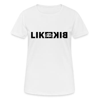 cycle de l'amour de course cycle cyclisme bicyclette lik - T-shirt respirant Femme - blanc - Devant - AI Model Female 172 dark (172cm)