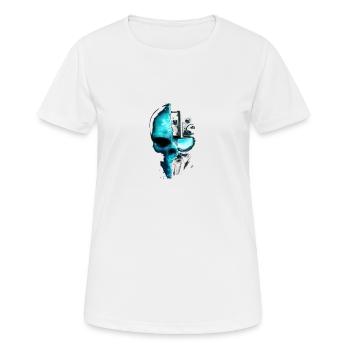 Skull Cyber - T-shirt respirant Femme - blanc - Devant - AI Model Female 172 dark (172cm)