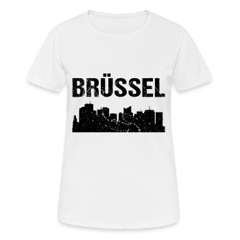 Horizon de Bruxelles - T-shirt respirant Femme - blanc - Devant - AI Model Female 172 dark (172cm)