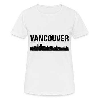 Ligne d’horizon de Vancouver - T-shirt respirant Femme - blanc - Devant - AI Model Female 172 dark (172cm)