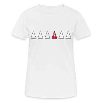 Père Noël abstrait avec arbre de Noël - T-shirt respirant Femme - blanc - Devant - AI Model Female 172 dark (172cm)