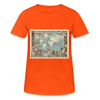 Das britische Empire 1886 - Women's Breathable T-Shirt - neon orange - Front - AI Model Female 172 dark (172cm)