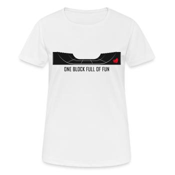 skate sk8 skateboarder skate-love halfpipe - T-shirt respirant Femme - blanc - Devant - AI Model Female 172 dark (172cm)