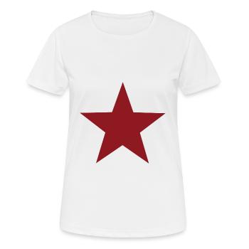 Etoile rouge vin star red - T-shirt respirant Femme - blanc - Devant - AI Model Female 172 dark (172cm)