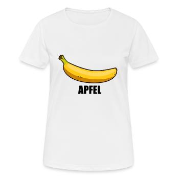 Banane/Apfel - Frauen T-Shirt atmungsaktiv - Weiß - Vorne - AI Model Female 172 dark (172cm)