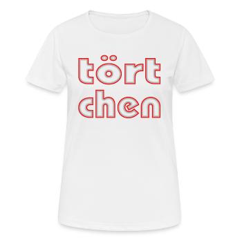 Törtchen - Frauen T-Shirt atmungsaktiv - Weiß - Vorne - AI Model Female 172 dark (172cm)