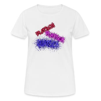 splash splash absurdité sombre - T-shirt respirant Femme - blanc - Devant - AI Model Female 172 dark (172cm)