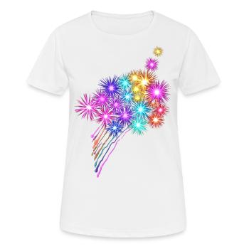 Fireworks festival - Women's Breathable T-Shirt - white - Front - AI Model Female 172 dark (172cm)