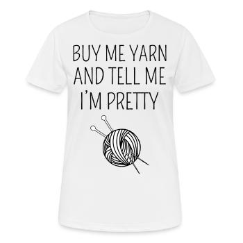 Crochet Crochet Crocheter Drôle - T-shirt respirant Femme - blanc - Devant - AI Model Female 172 dark (172cm)