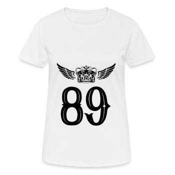 89 Number crown - Women's Breathable T-Shirt - white - Front - AI Model Female 172 dark (172cm)