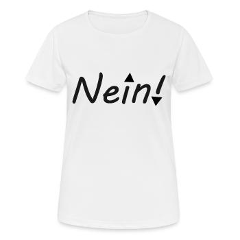 Nein - Frauen T-Shirt atmungsaktiv - Weiß - Vorne - AI Model Female 172 dark (172cm)
