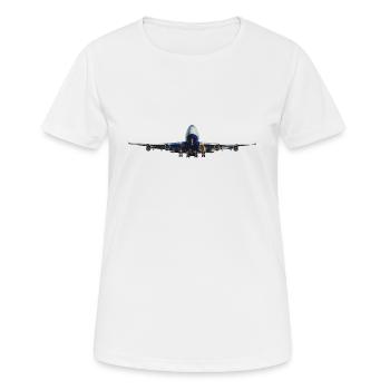 plane - Women's Breathable T-Shirt - white - Front - AI Model Female 172 dark (172cm)