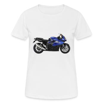 moto - T-shirt respirant Femme - blanc - Devant - AI Model Female 172 dark (172cm)