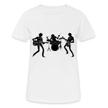 Band - Frauen T-Shirt atmungsaktiv - Weiß - Vorne - AI Model Female 172 dark (172cm)