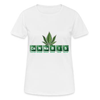 cannabis - Women's Breathable T-Shirt - white - Front - AI Model Female 172 dark (172cm)