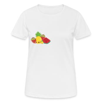 Fruit Party - Frauen T-Shirt atmungsaktiv - Weiß - Vorne - AI Model Female 172 dark (172cm)