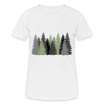 baum tree baumstamm wald forest woods168 - Frauen T-Shirt atmungsaktiv - Weiß - Vorne - AI Model Female 172 dark (172cm)