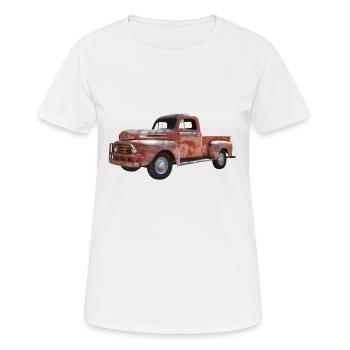 Pick Up Oldtimer - Frauen T-Shirt atmungsaktiv - Weiß - Vorne - AI Model Female 172 dark (172cm)