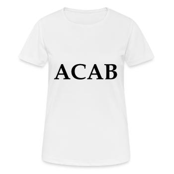 ACAB - Spongebozz - Frauen T-Shirt atmungsaktiv - Weiß - Vorne - AI Model Female 172 dark (172cm)