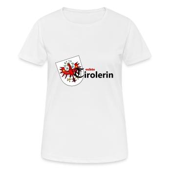 Tyrolean Tyrolean coat of arms woman gift idea - Women's Breathable T-Shirt - white - Front - AI Model Female 172 dark (172cm)