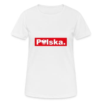 Polska. - T-shirt respirant Femme - blanc - Devant - AI Model Female 172 dark (172cm)