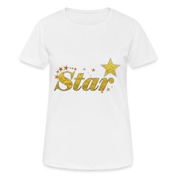star - T-shirt respirant Femme - blanc - Devant - AI Model Female 172 dark (172cm)