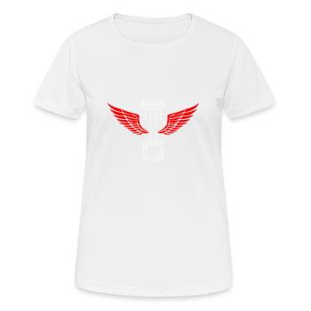 Motor Kolben - Frauen T-Shirt atmungsaktiv - Weiß - Vorne - AI Model Female 172 dark (172cm)