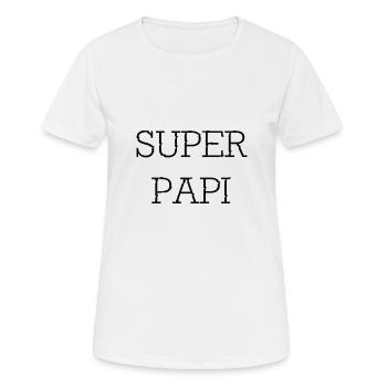 Super Papi - Frauen T-Shirt atmungsaktiv - Weiß - Vorne - AI Model Female 172 dark (172cm)