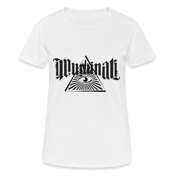 Illuminati - Frauen T-Shirt atmungsaktiv - Weiß - Vorne - AI Model Female 172 dark (172cm)