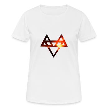 Neffex Logo 3D Logo Red - Frauen T-Shirt atmungsaktiv - Weiß - Vorne - AI Model Female 172 dark (172cm)