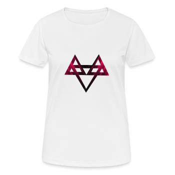 Logo Neffex 3D Rouge - T-shirt respirant Femme - blanc - Devant - AI Model Female 172 dark (172cm)