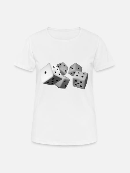 Würfel - Frauen T-Shirt atmungsaktiv - Weiß
