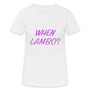 QUAND LAMBO FUSHIA - T-shirt respirant Femme - blanc - Devant - AI Model Female 172 dark (172cm)