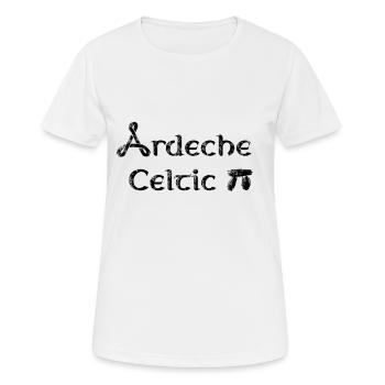 Ardeche celtic noir - T-shirt respirant Femme - blanc - Devant - AI Model Female 172 dark (172cm)