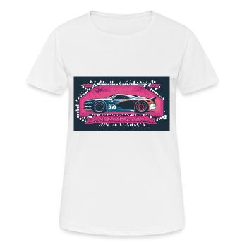 Vie nocturne Voiture de course Bleu - T-shirt respirant Femme - blanc - Devant - AI Model Female 172 dark (172cm)