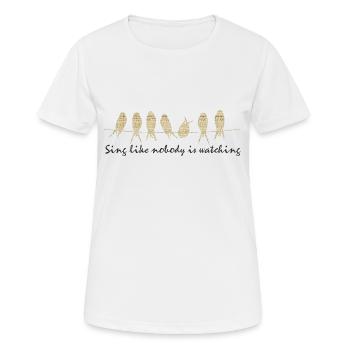 Sing - Women's Breathable T-Shirt - white - Front - AI Model Female 172 dark (172cm)