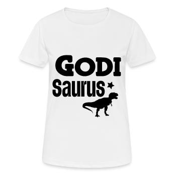 Godi Saurus zur Godi befördert Patentante Österrei - Frauen T-Shirt atmungsaktiv - Weiß - Vorne - AI Model Female 172 dark (172cm)