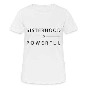 SISTERHOOD - Frauen T-Shirt atmungsaktiv - Weiß - Vorne - AI Model Female 172 dark (172cm)