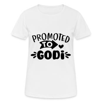 Befördert zu Godi Patentante Österreich Taufpatin - Frauen T-Shirt atmungsaktiv - Weiß - Vorne - AI Model Female 172 dark (172cm)