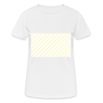 Diagonale Streifen Gelb und Weiß - Frauen T-Shirt atmungsaktiv - Weiß - Vorne - AI Model Female 172 dark (172cm)