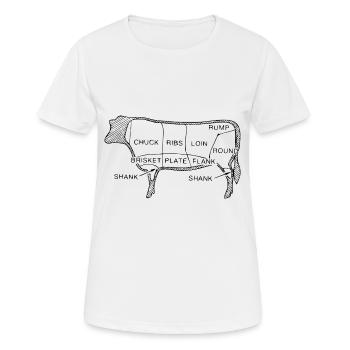 BBQ - T-shirt respirant Femme - blanc - Devant - AI Model Female 172 dark (172cm)