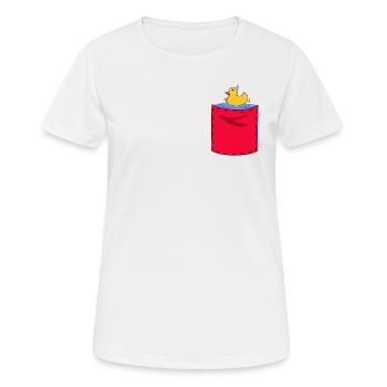 poche série canard en caoutchouc poche - T-shirt respirant Femme - blanc - Devant - AI Model Female 172 dark (172cm)