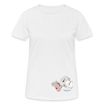 Happy Louis - BJJ - T-shirt respirant Femme - blanc - Devant - AI Model Female 172 dark (172cm)