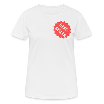 Bestseller - Frauen T-Shirt atmungsaktiv - Weiß - Vorne - AI Model Female 172 dark (172cm)